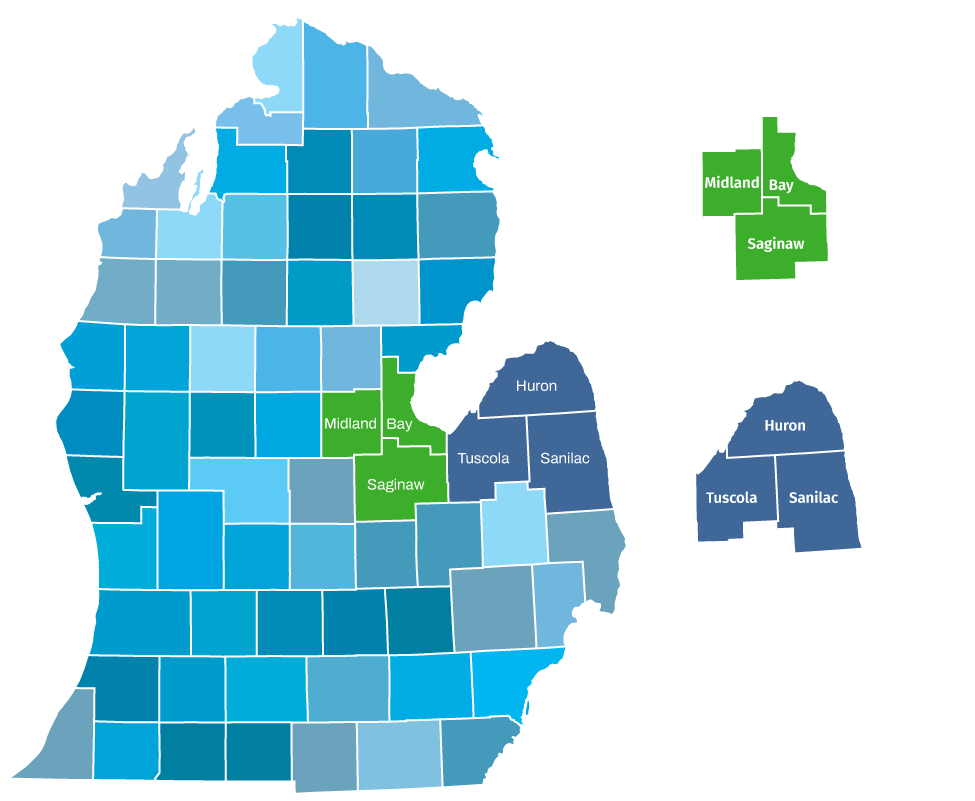 Map of Region VII CCC Coverage Area